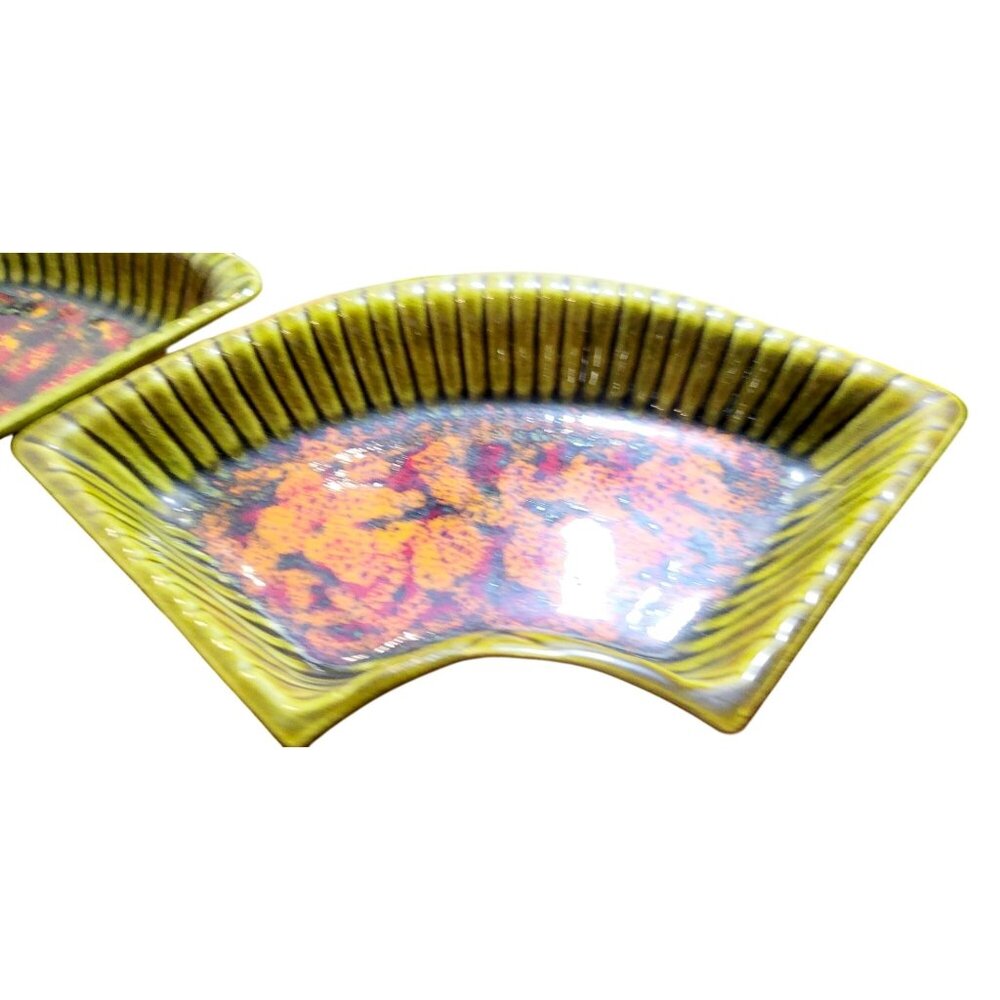 Vintage Chip and Dip Divided Serving Dishes 1970s California Pottery MCM - Picture 9 of 16